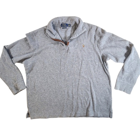 Polo Ralph Lauren Other - Polo Ralph Lauren Estate Rib Gray 1/4 Zip Pullover Sweatshirt Size XL